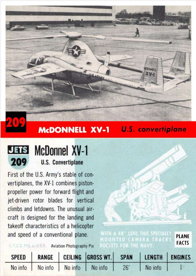209 McDonnell XV-1 Convertiplane