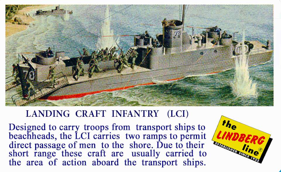 Lindberg Landing Craft Infantry Card