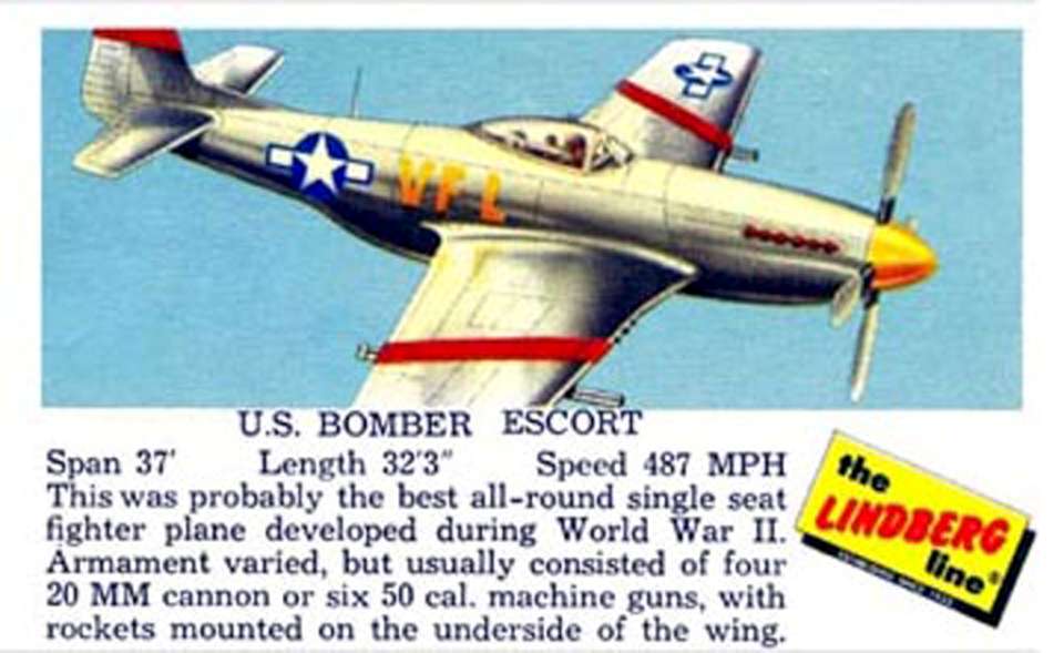 Lindberg NAA P-51 Mustang Card