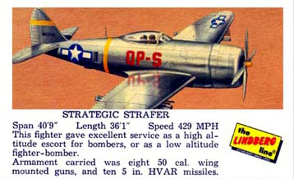 Lindberg Republic P-47 Card