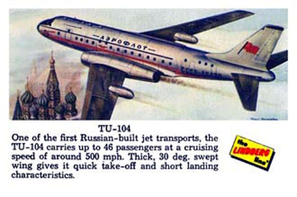 Lindberg Tupolev Tu-104 Card