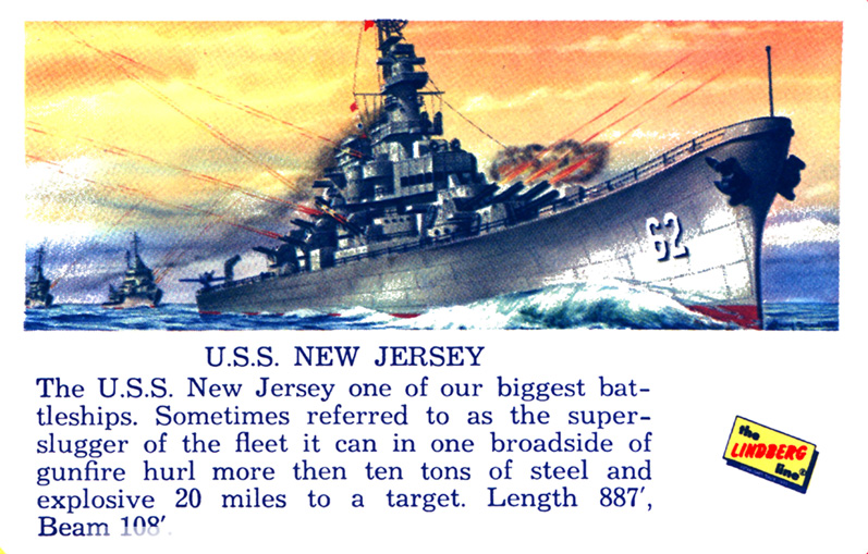 Lindberg U.S.S. New Jersey Card