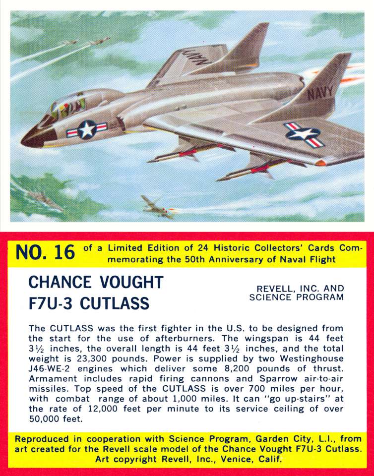 16 Chance Vought F7U-3 Cutlass