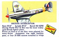 Lindberg Supermarine Spitfire British Fighter Card