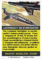 Lockheed F-104 stamp