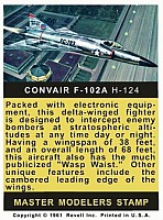 Convair F-102 mm stamp