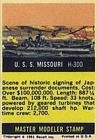 USS Missouri MM stamp