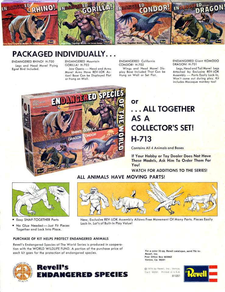 Revell Endangered Species Ad 2 Back