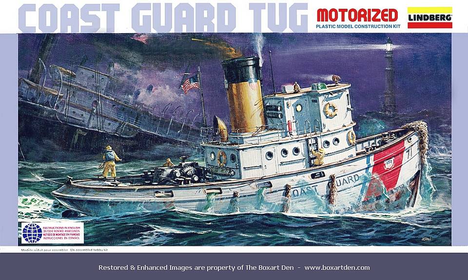 Lindberg Coast Guard Tug '70's Box