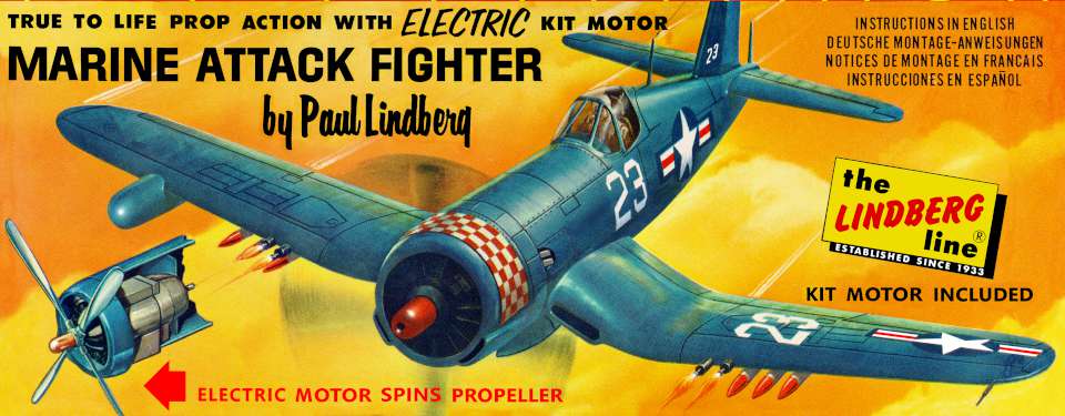 Lindberg Vought F4U Corsair Marine Attack Fighter