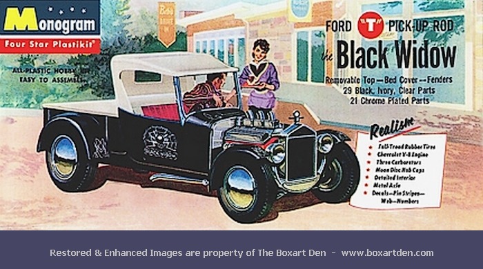 Monogram Black Widow Ford T Pick-up Rod