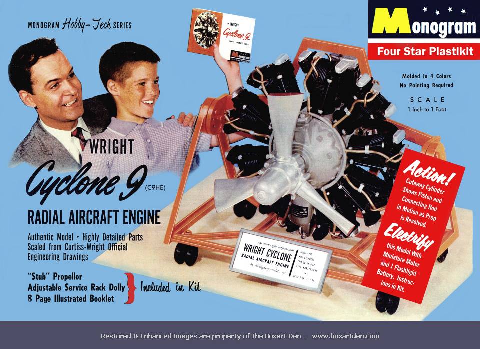 Monogram Wright Cyclone 9 Radial Engine 4 Star