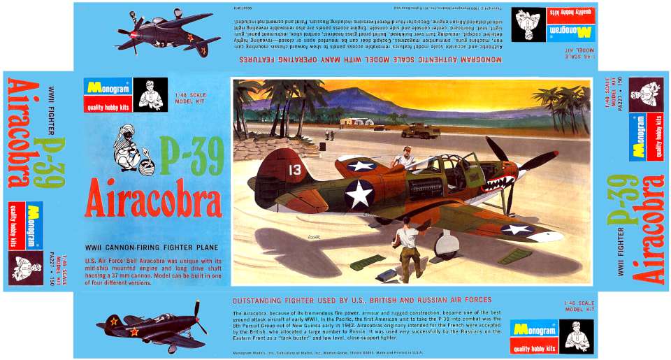 Monogram Bell P-39 Airacobra 1969