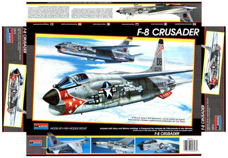 Monogram Vought F-8 Crusader 1988