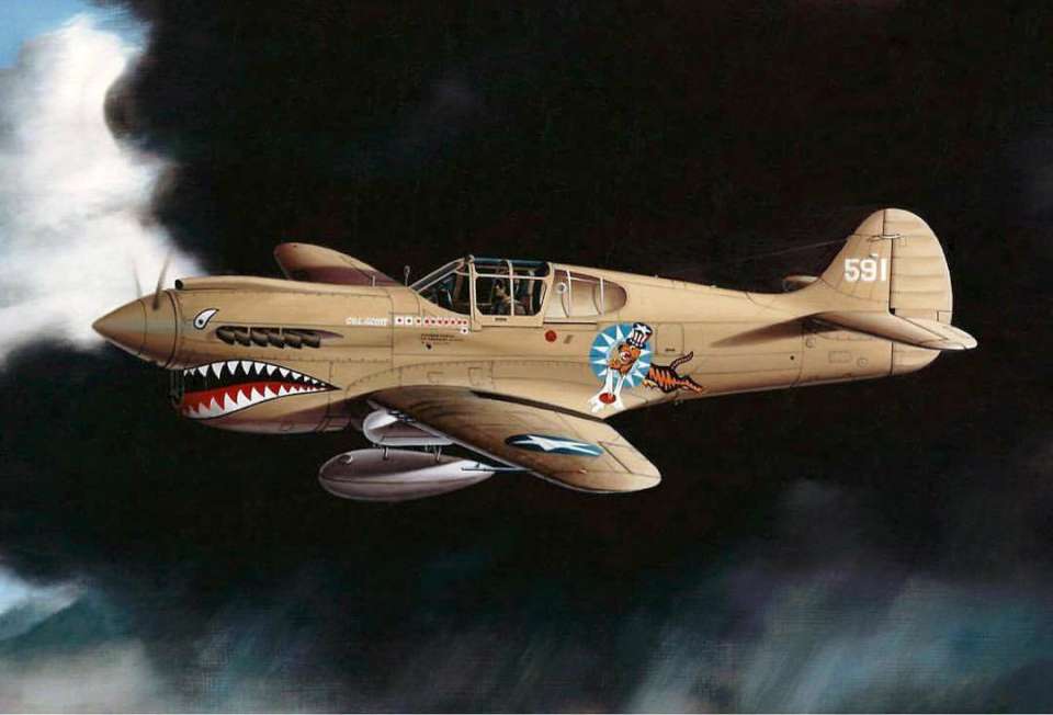 Curtiss P-40K Warhawk by Mike Machat-960