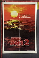 JL MOVIE Jaws 2 advance teaser suspense horror thriller rare original movie poster-960
