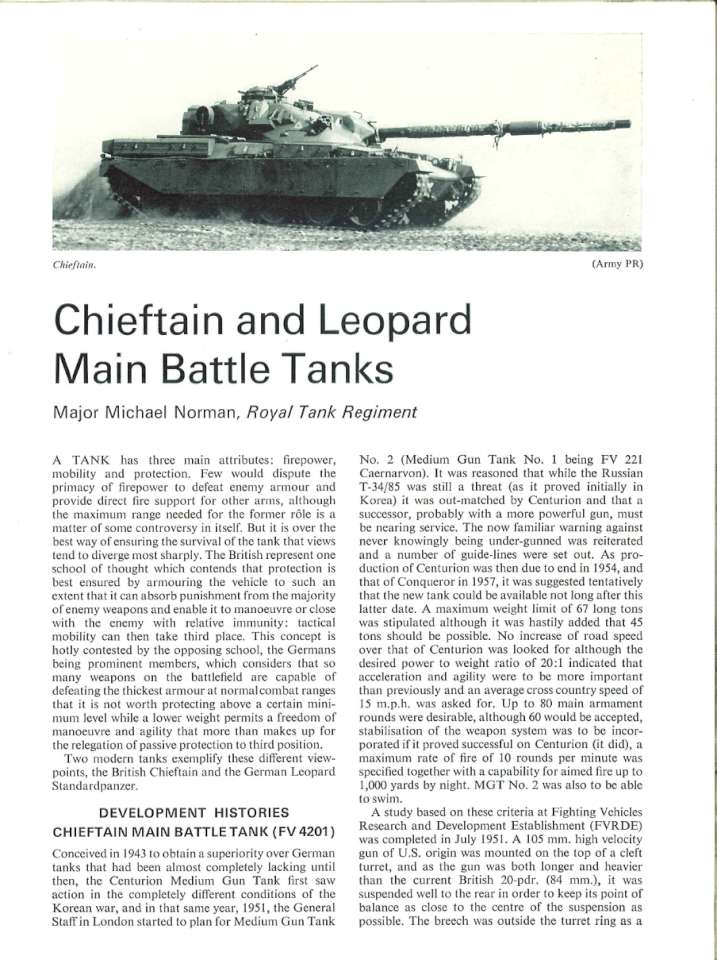 Chieftain & Leopard Development 18 (03)-960