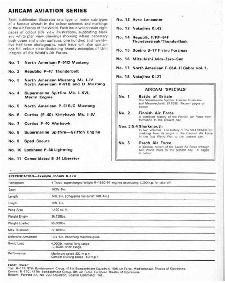 15 Boeing B-17 Flying Fortress Page 52-960