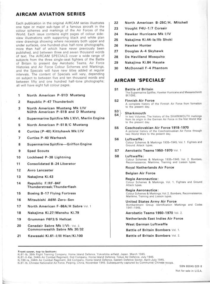21 Kawasaki Ki-61 & Ki 100 Hien Page 52-960