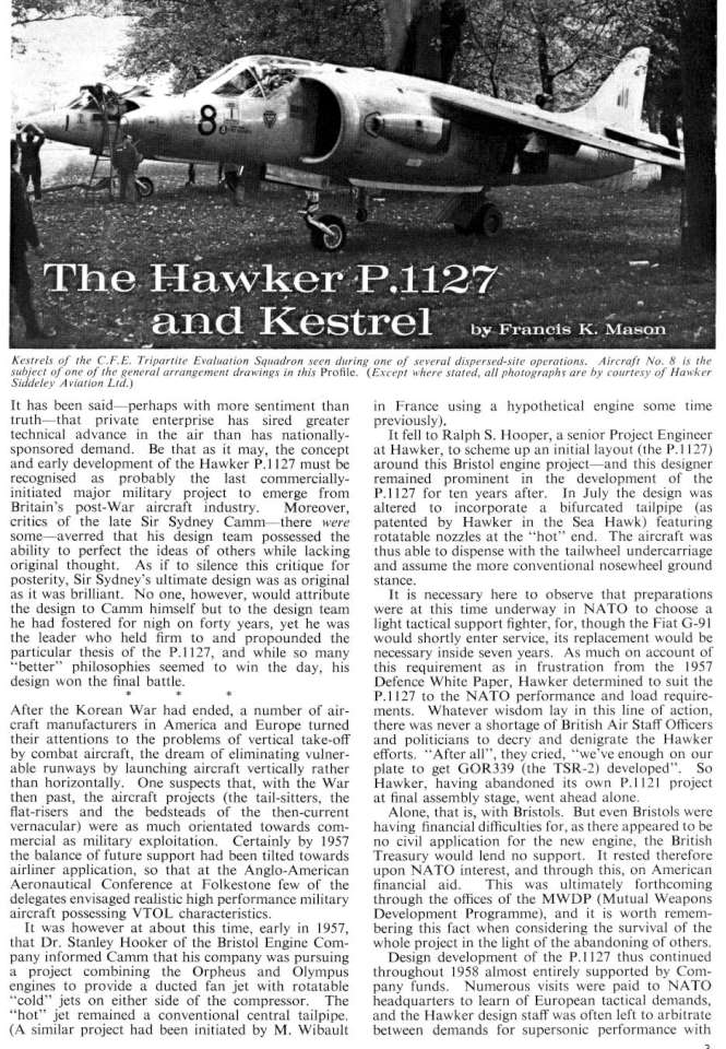 Hawker P.1127 Kestrel (Harrier) (198) Page 03-960