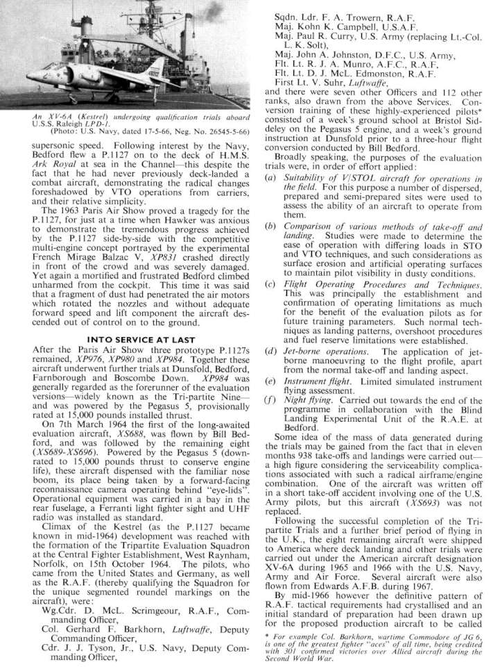 Hawker P.1127 Kestrel (Harrier) (198) Page 10-960