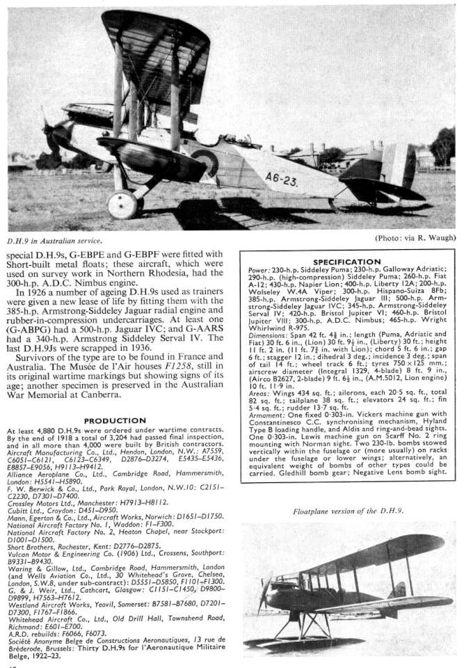 De Havilland DH9 (62) Page 10-960