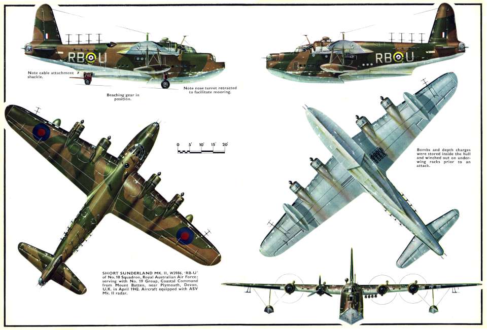 Short Sunderland II 5view-960