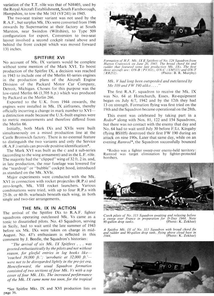 Supermarine Spitfire IX Variants (206) Page 05-960