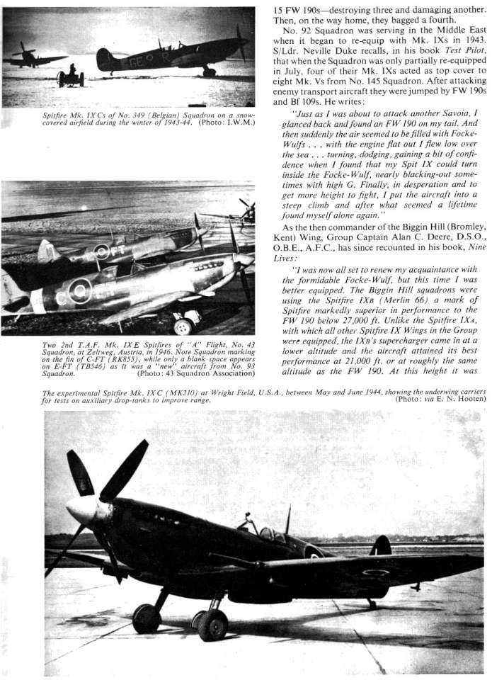 Supermarine Spitfire IX Variants (206) Page 06-960
