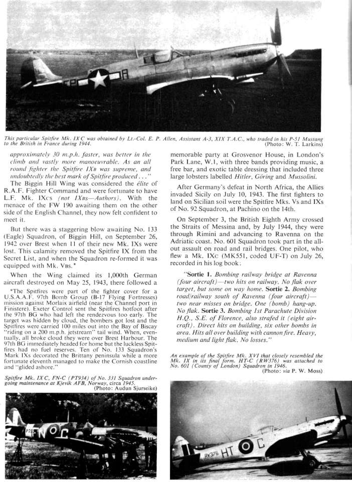 Supermarine Spitfire IX Variants (206) Page 07-960