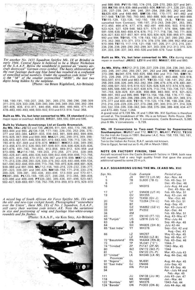 Supermarine Spitfire IX Variants (206) Page 18-960
