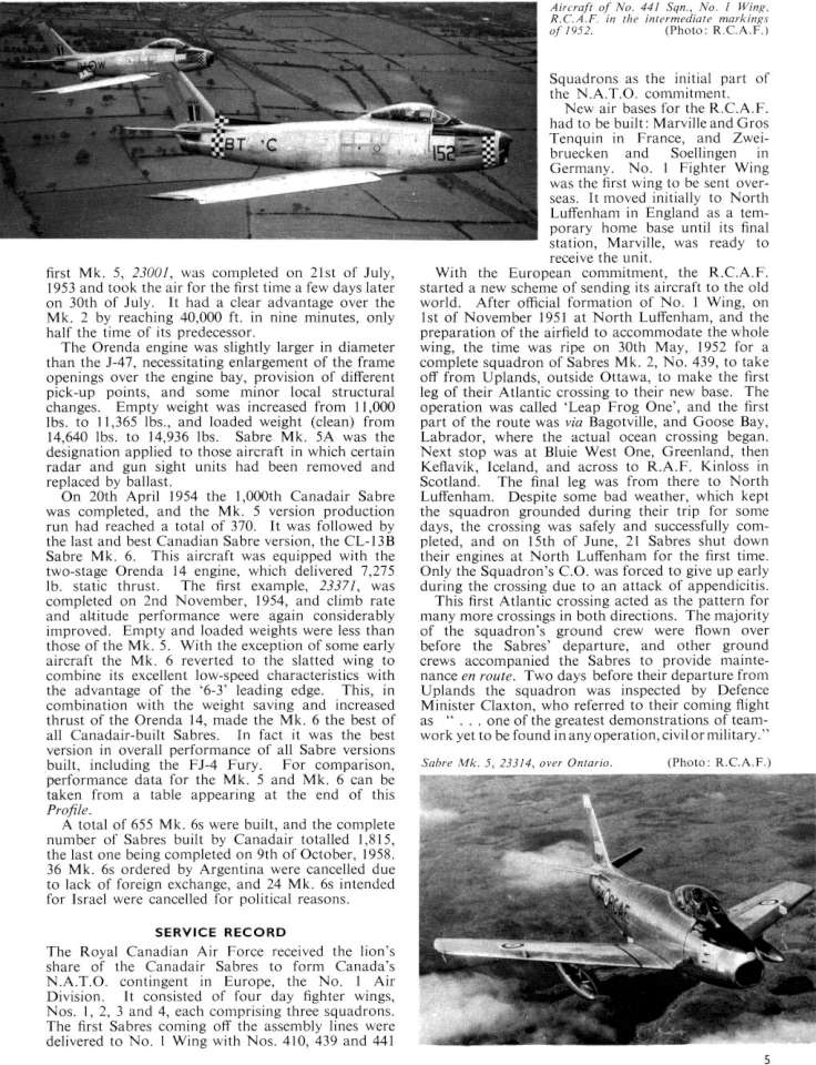 Canadair Sabre (186) Page 05-960