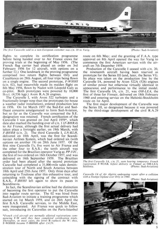 Sud Caravelle 3 & 6 (180) Page 05-960