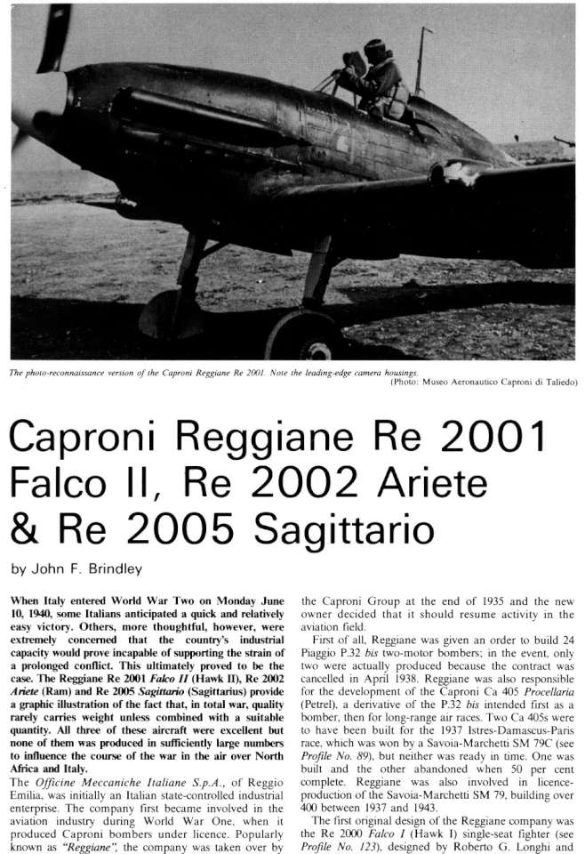 Caproni Reggianne Re2001, 2002, 2005 (244) Page 03-960