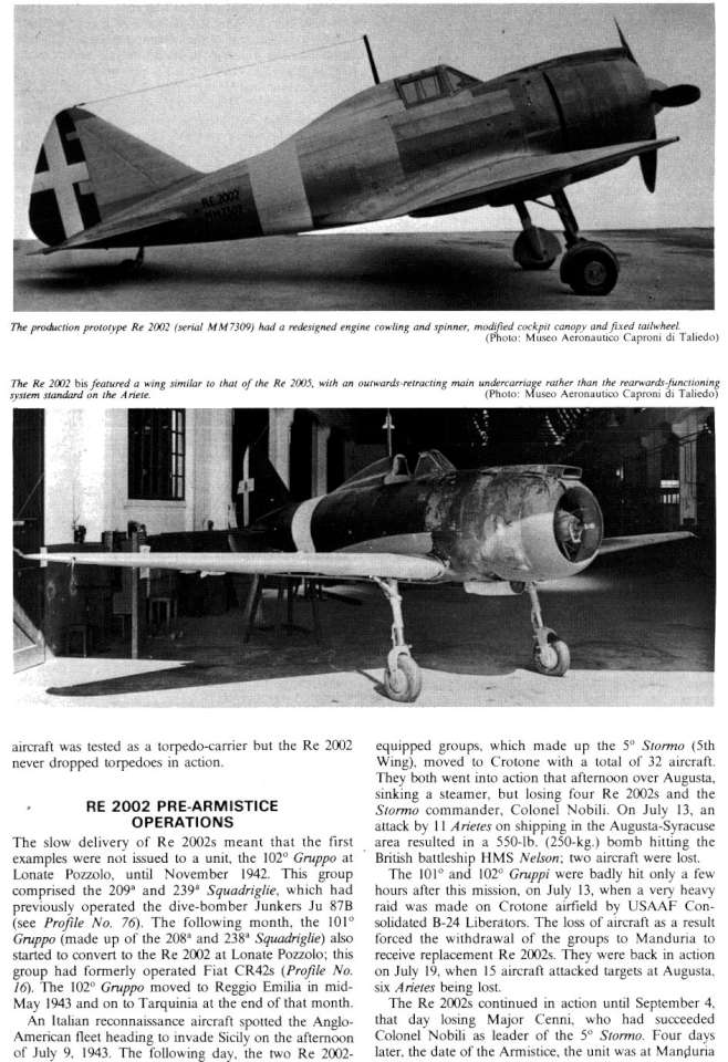 Caproni Reggianne Re2001, 2002, 2005 (244) Page 20-960