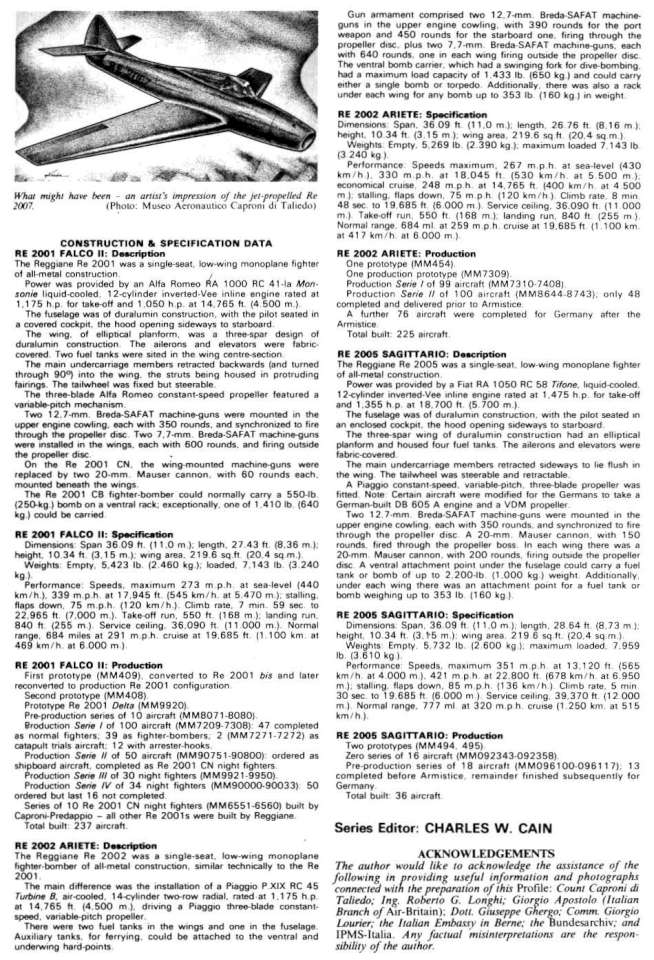 Caproni Reggianne Re2001, 2002, 2005 (244) Page 26-960