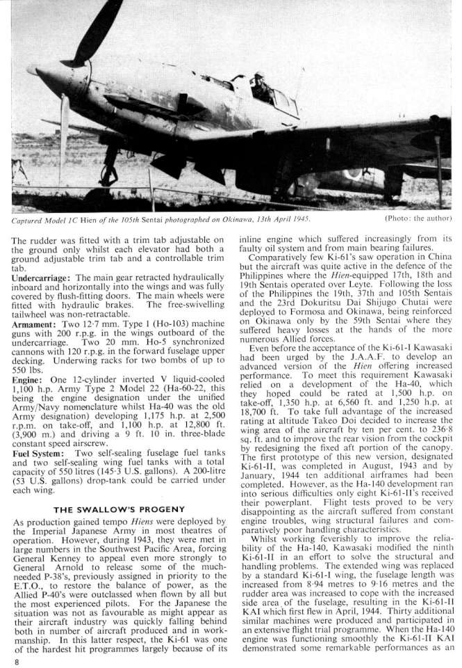 Kawasaki Ki61 Hien (Tony)(118) Page 08-960
