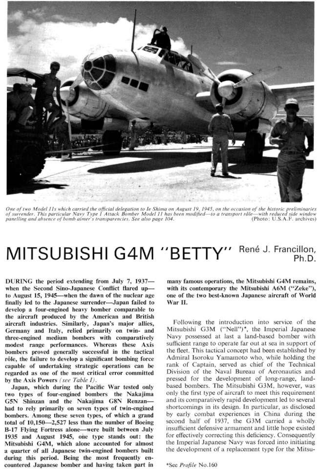 Mitsubishi G4M Betty & Ohka Bomb (210) Page 02-960