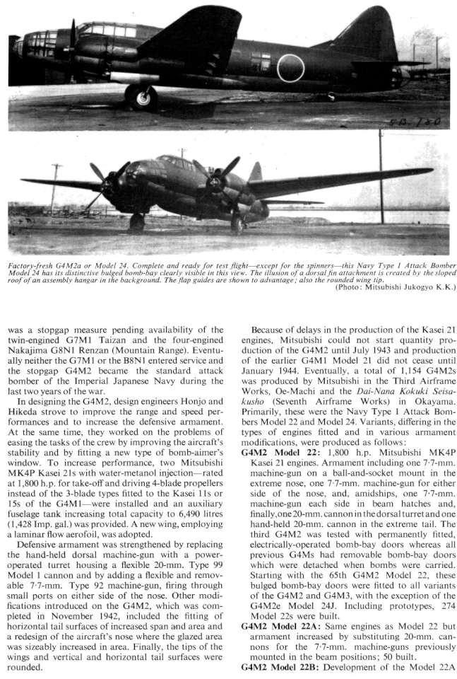 Mitsubishi G4M Betty & Ohka Bomb (210) Page 07-960