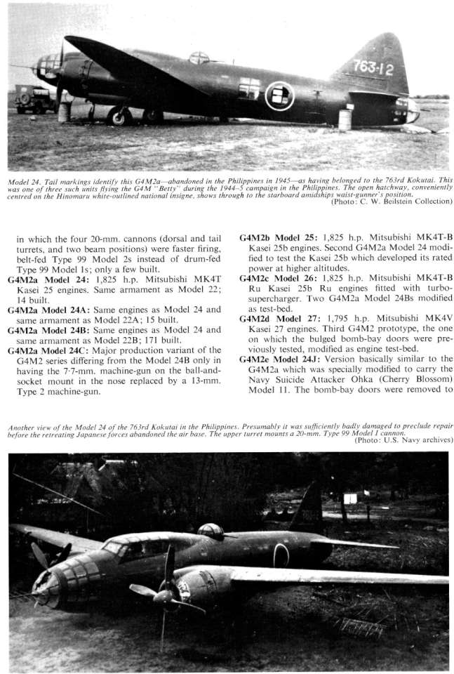 Mitsubishi G4M Betty & Ohka Bomb (210) Page 08-960