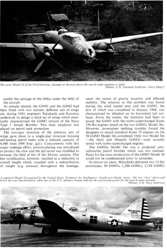 Mitsubishi G4M Betty & Ohka Bomb (210) Page 09-960
