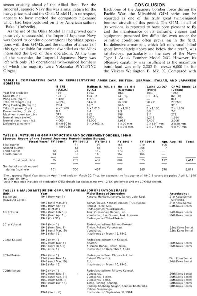 Mitsubishi G4M Betty & Ohka Bomb (210) Page 19-960