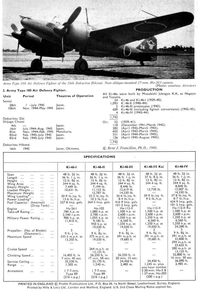 Mitsubishi Ki46 Dinah (82+) Page 12-960