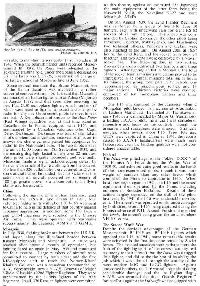 I16 Polikarpov Rata (122+) Page 10-960