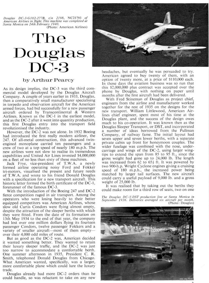 Douglas DC3 Pre-War (96+) Page 03-960