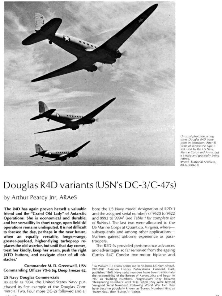 Douglas R4D Variants (249) Page 02-960