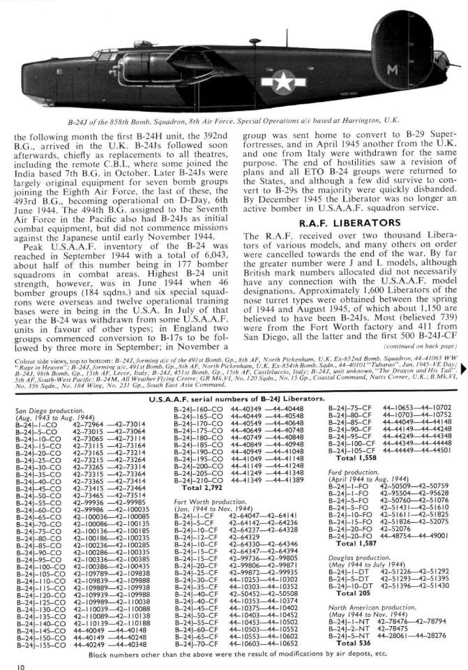 Consolidated B-24J Liberator (19+) Page 10-960
