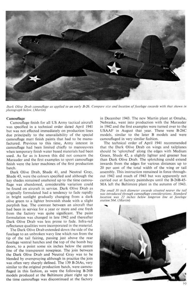 B-26 Martin Marauder Camo & Marks Page 03-960