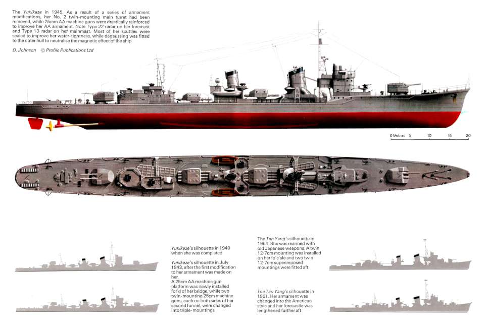 IJN Yukikaze Destroyer planform-960
